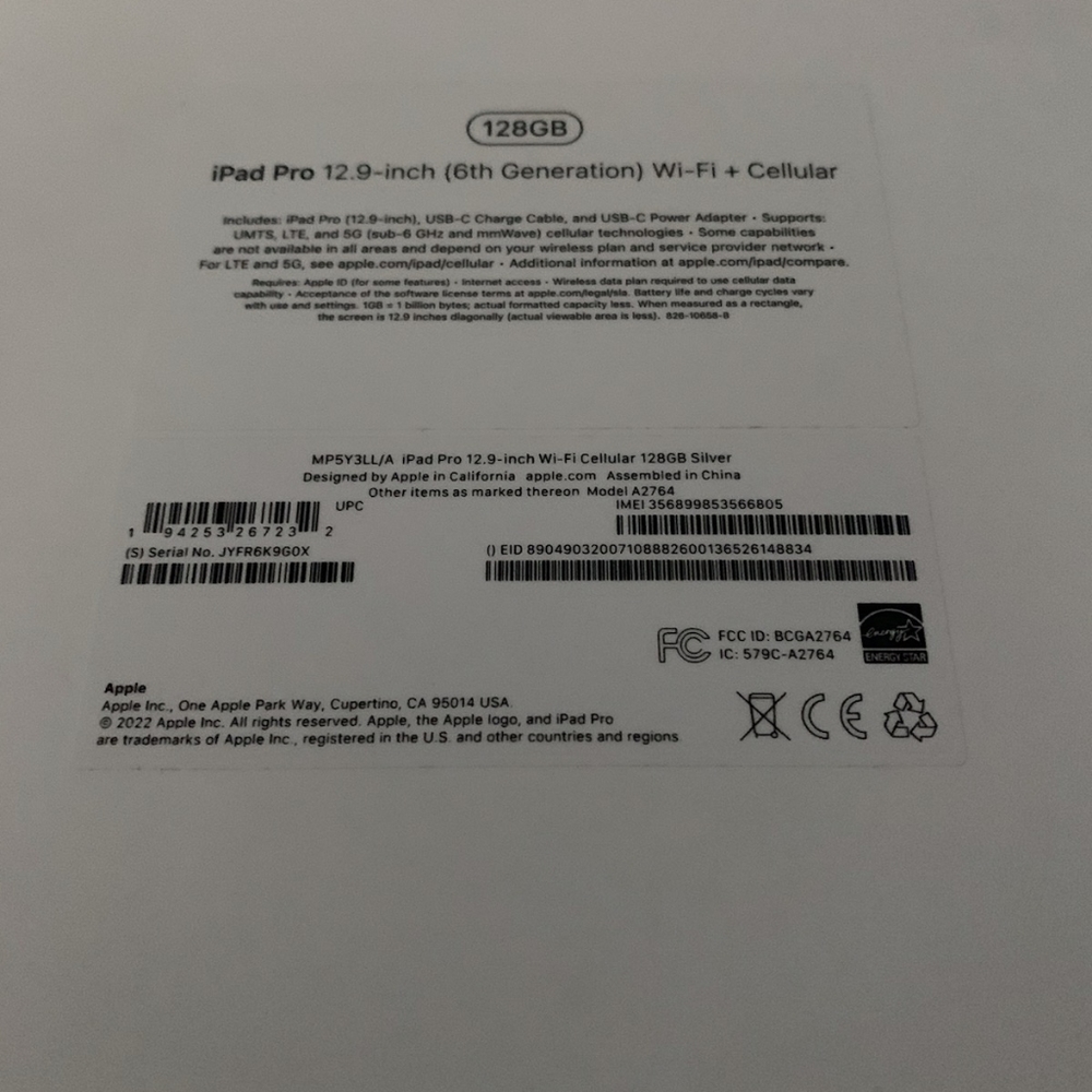 Apple iPad Pro 6th Gen 128g phone
